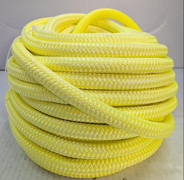 5/8" x 100' Neon Yellow Nylon Double Braid, open box – USARope