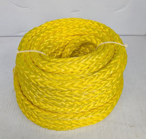 3/4" x 100' Yellow Polyester 12 Strand, open box – USARope