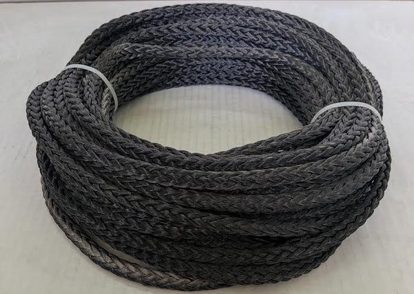 3/8" x 79' Black Polyester 12 Strand, cosmetic blemish – USARope