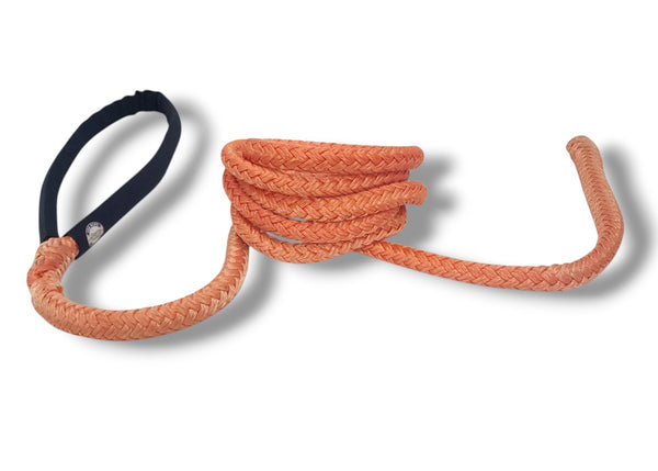 USA Rope 1/2" orange polyester 12-strand hollow braid deadeye sling with black loop